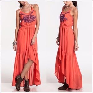 Coral hi/low maxi dress by umgee size medium item 06-06 and 06-07